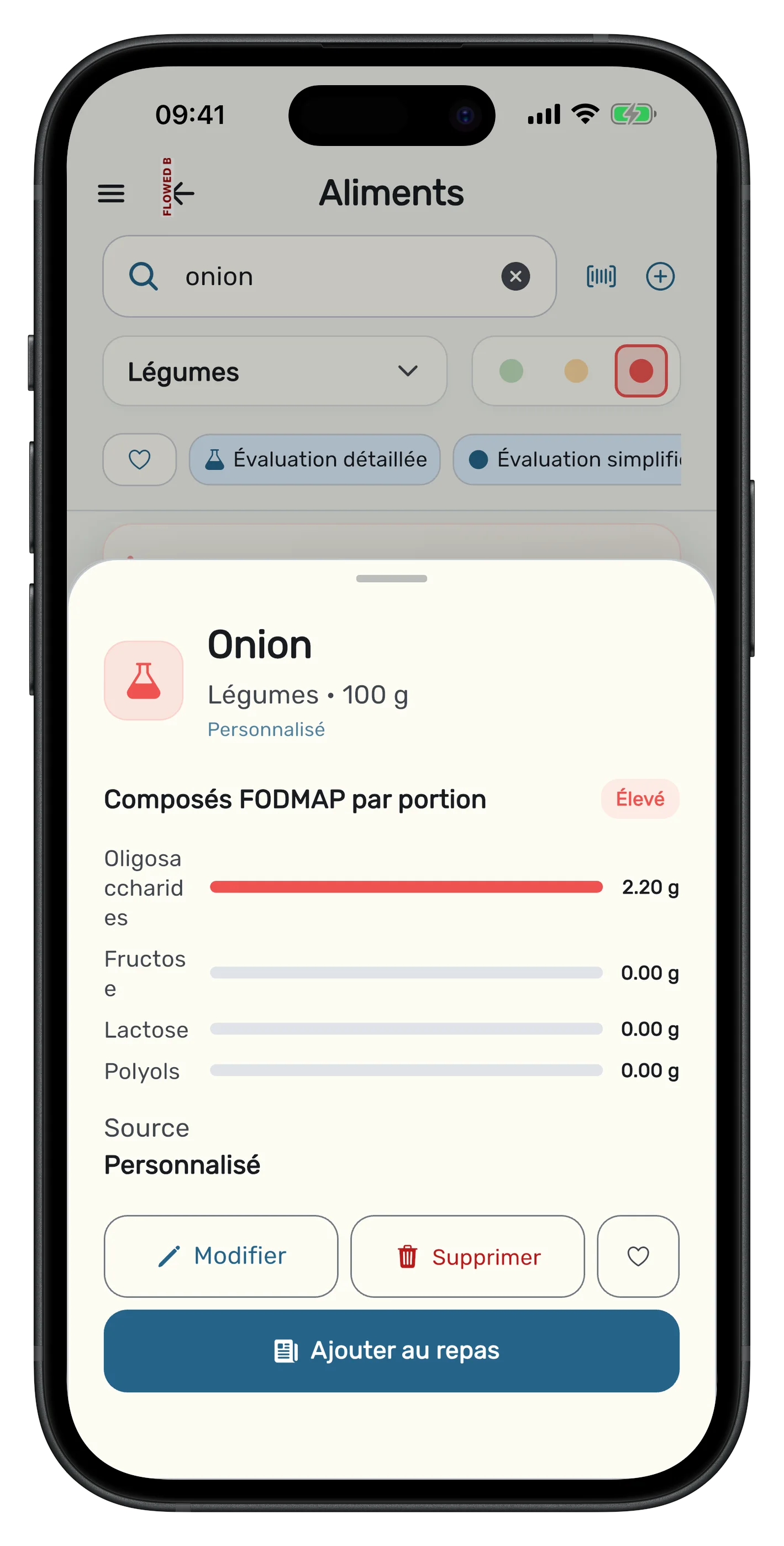 Journal des repas Bloat Gone